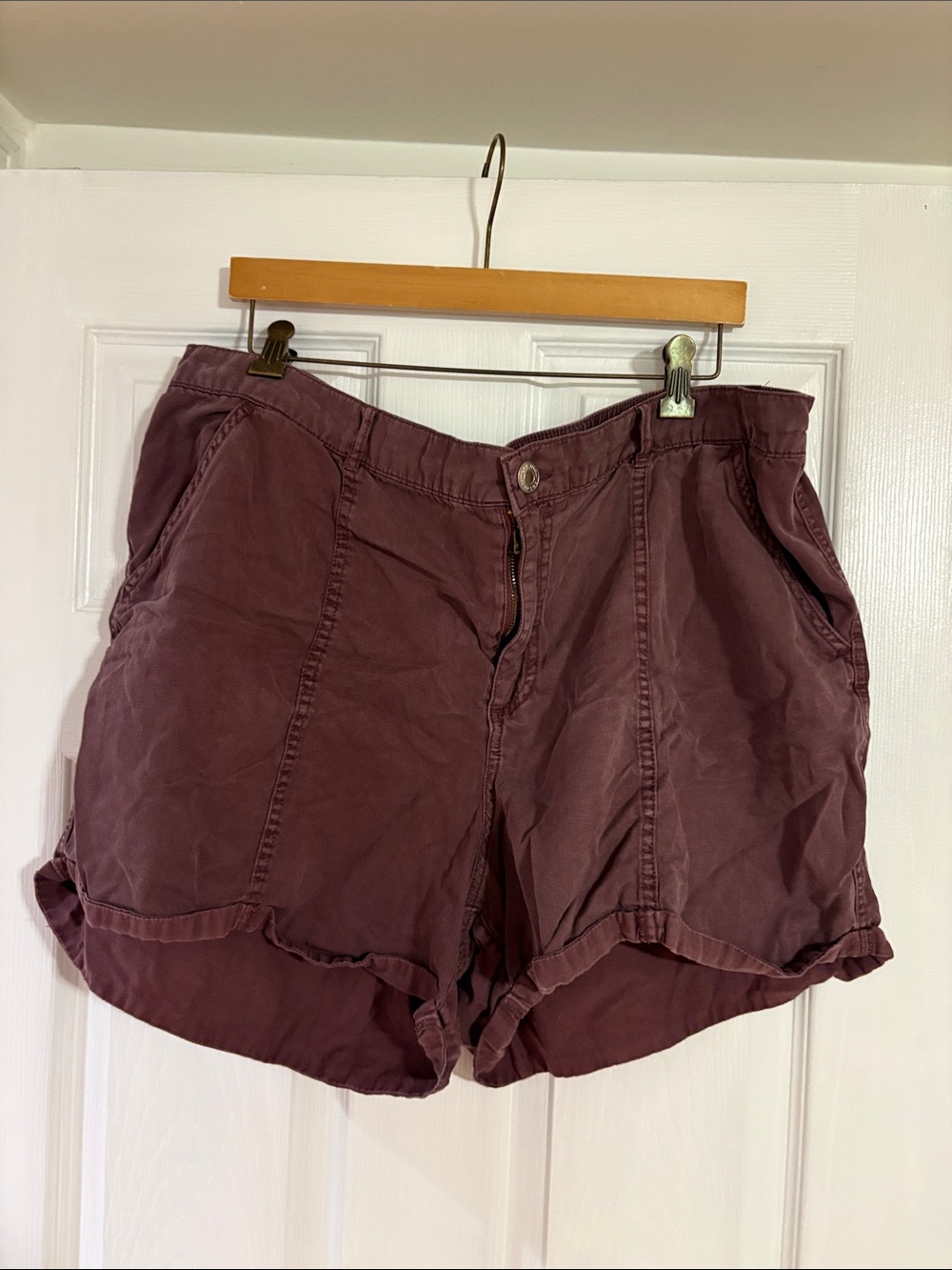 Maurices High Waist Shorts in Plum